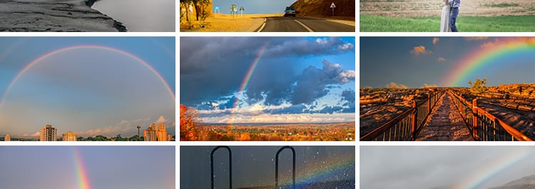 彩虹七彩虹自然景观天空蓝天雨后彩虹云彩美景色摄影照片图片素材