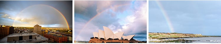 彩虹七彩虹自然景观天空蓝天雨后彩虹云彩美景色摄影照片图片素材