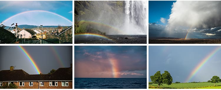 彩虹七彩虹自然景观天空蓝天雨后彩虹云彩美景色摄影照片图片素材