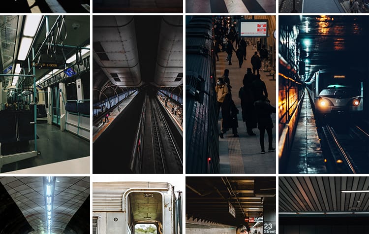 车站候车大厅站内站台火车列车地铁国外客流旅游人流旅客图片素材