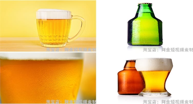 啤酒扎啤鲜啤图片精酿冰镇酒水酒杯碰杯自媒体高清实拍素材剪辑