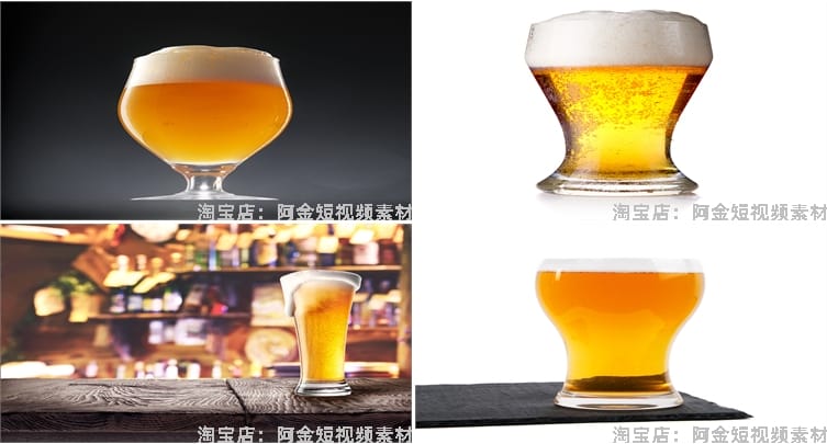 啤酒扎啤鲜啤图片精酿冰镇酒水酒杯碰杯自媒体高清实拍素材剪辑