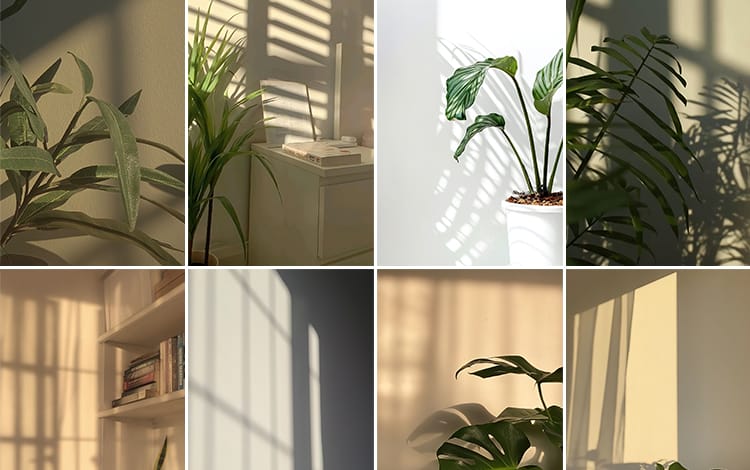 光影氛围室内唯美落日暖光打灯光抖音虚拟直播间背景绿幕图片素材