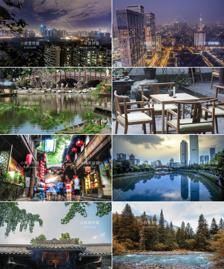 杭州西湖广东新疆城市风景横版高清抖音自媒体pr剪辑背景图片素材