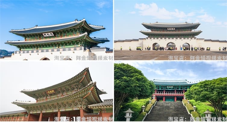 韩国首尔城市风光建筑夜景街道风景素材高清治愈系旅游摄影图片照