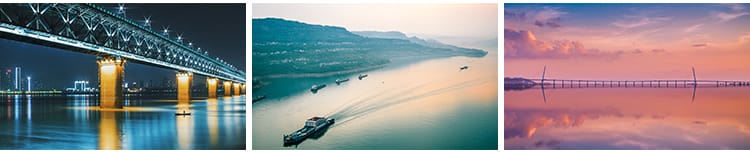 长江大桥江水跨江桥梁建筑夜景风光照片摄影高清抖音图片设计素材