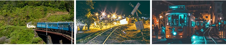 铁路轨道火车老式列车路线风景货运车厢场景交通工具图片设计素材