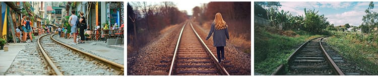 铁路轨道火车老式列车路线风景货运车厢场景交通工具图片设计素材