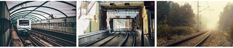 铁路轨道火车老式列车路线风景货运车厢场景交通工具图片设计素材