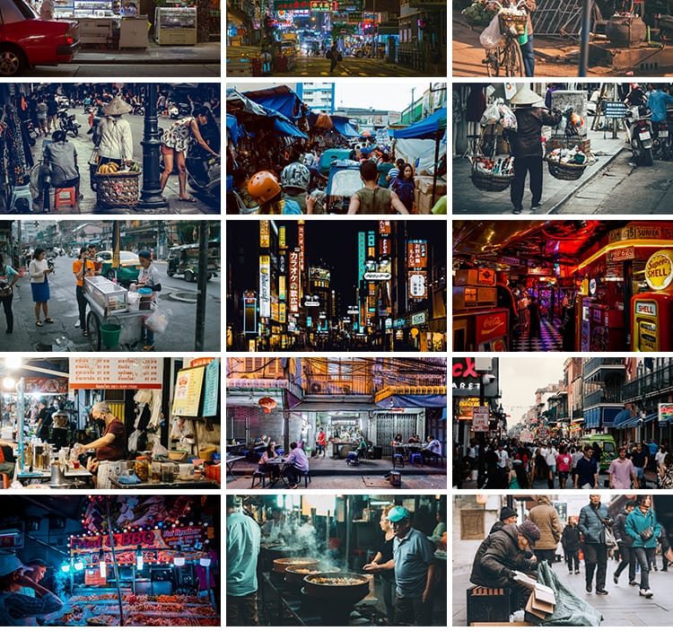 夜市地摊人间烟火气百姓市井生活百态人物日常摆摊贩小吃图片素材