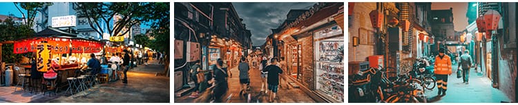 夜市地摊人间烟火气百姓市井生活百态人物日常摆摊贩小吃图片素材