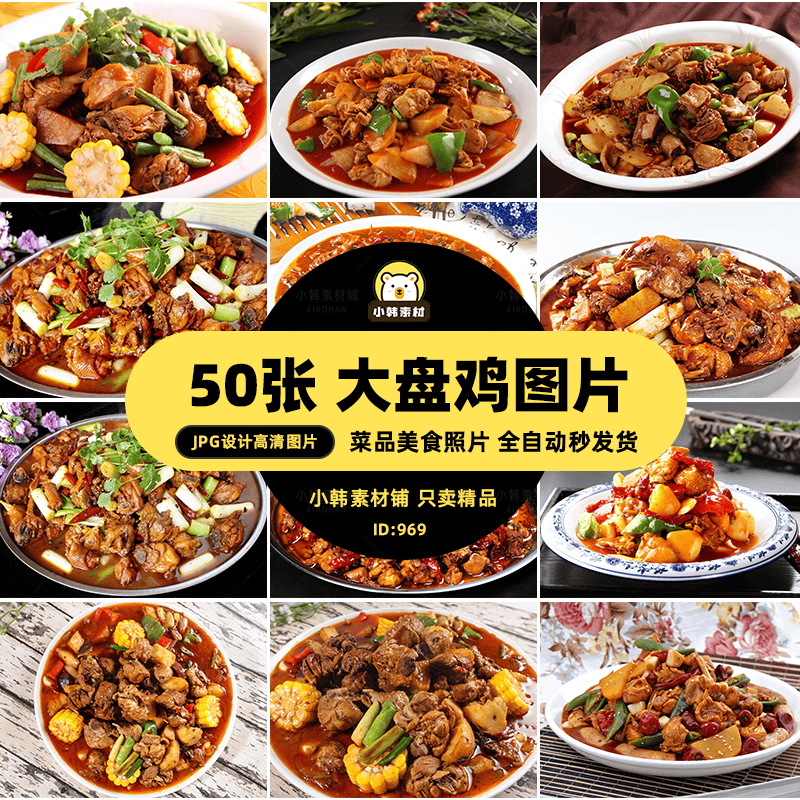 高清美食菜谱JPG图片新疆大盘鸡美工设计摄影拍摄照片素材