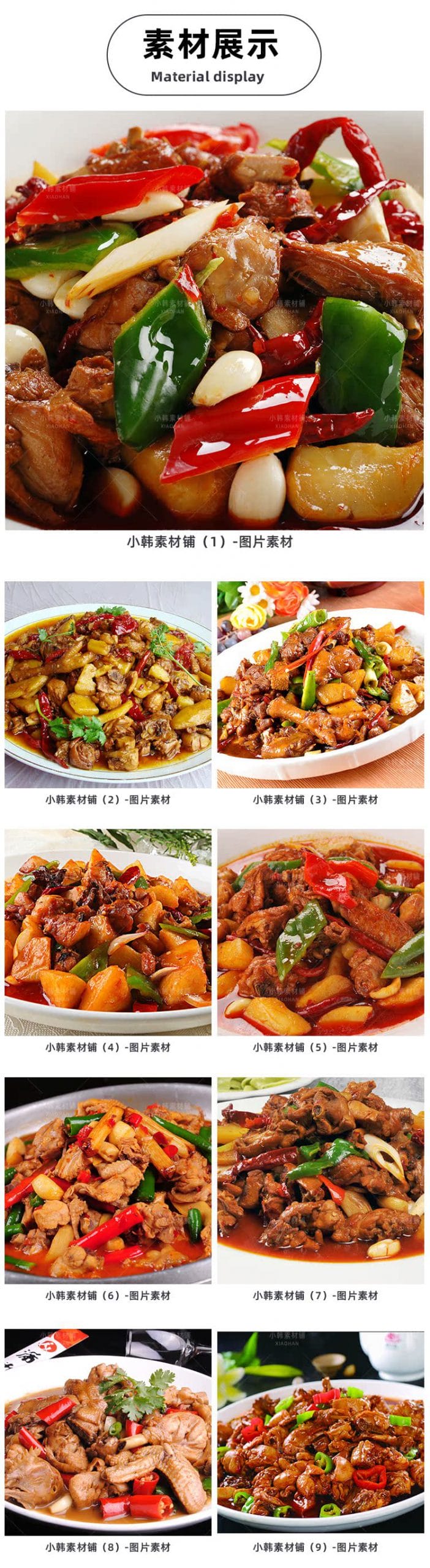 高清美食菜谱JPG图片新疆大盘鸡美工设计摄影拍摄照片素材