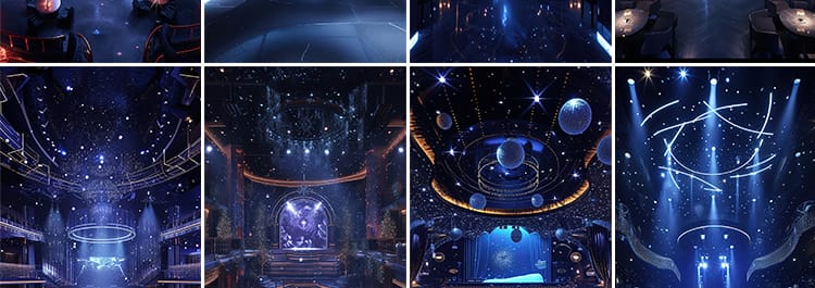 灯光秀室内氛围音乐唱歌蹦迪跳舞舞台动态视频绿幕直播间图片素材