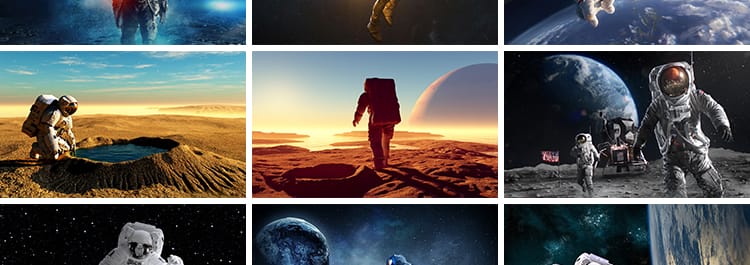 航天科技宇航员空间站月球星际星空太空宇宙探索星球科幻图片素材