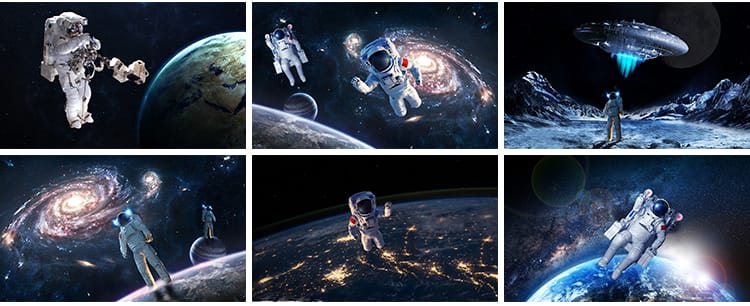 航天科技宇航员空间站月球星际星空太空宇宙探索星球科幻图片素材