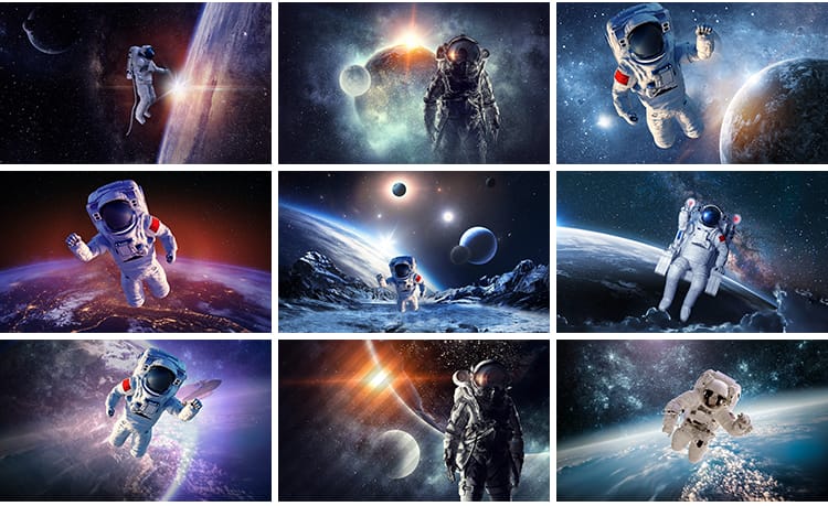 航天科技宇航员空间站月球星际星空太空宇宙探索星球科幻图片素材