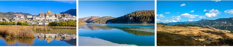 云南香格里拉风光松赞林寺虎跳峡梅里雪山古城自然风景图片照素材