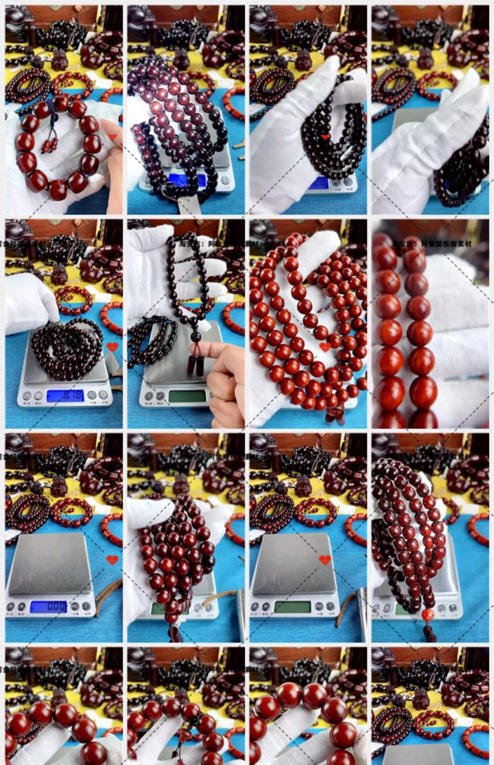 手串文玩无人直播绿幕场景背景素材带货卖货绿布图片高清录播视频