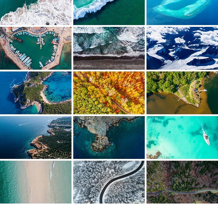 鸟瞰俯视大海美景风景无人机视角摄影图照片设计JPG高清图片素材