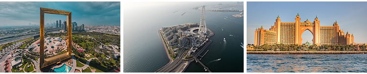 阿联酋迪拜城市建筑风光夜景街道帆船酒店旅游风景ps设计图片素材