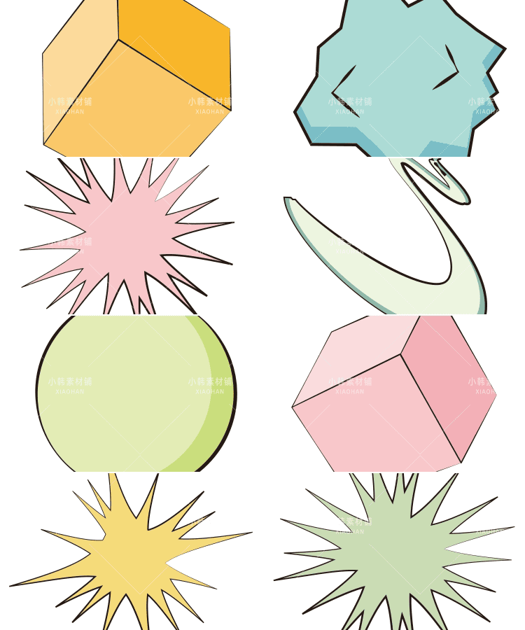 210款漫画效果PNG-AI横版高清抖音自媒体pr剪辑背景图片素材