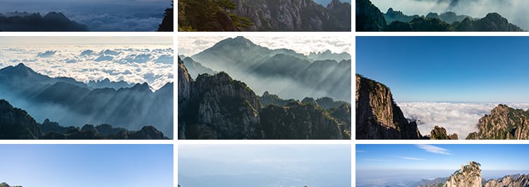 黄山山水云雾旅游风景点景区风光摄影JPG高清抖音图片照设计素材