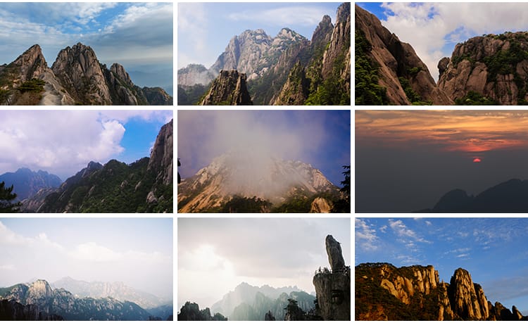 黄山山水云雾旅游风景点景区风光摄影JPG高清抖音图片照设计素材