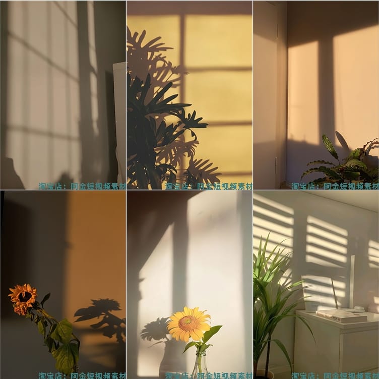 唯美光影氛围室内背景图片落日灯光夕阳高清绿幕虚拟直播间素材