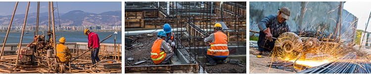 建筑工人施工工地城市房屋楼房建造安全生产民工程师现场图片素材
