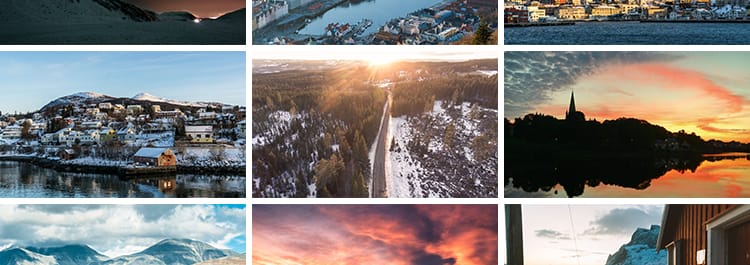 挪威风光北欧小镇北极光雪山湖泊山脉山河自然风景摄影图片照素材