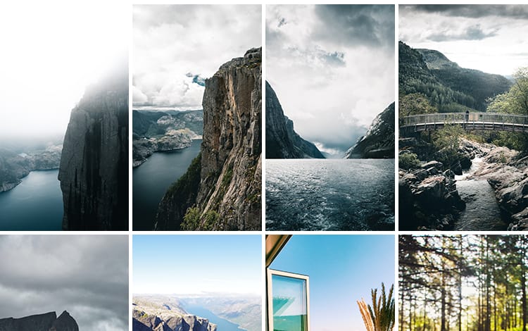 挪威风光北欧小镇北极光雪山湖泊山脉山河自然风景摄影图片照素材