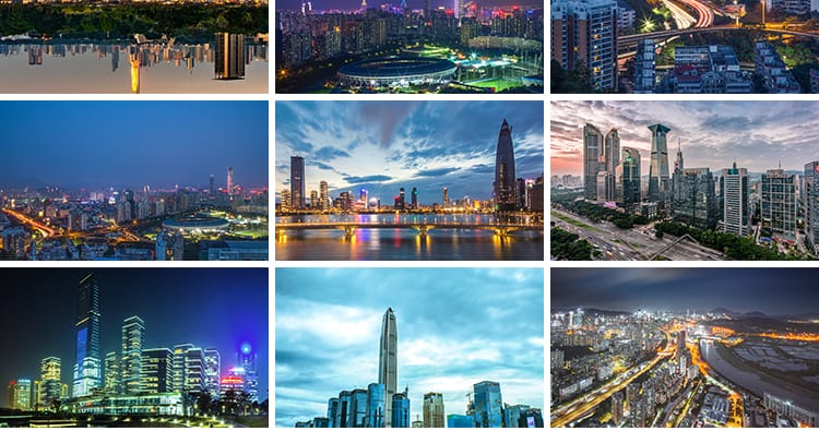 广东深圳城市建筑夜景街道旅游风景摄影照片高清JPG图片设计素材