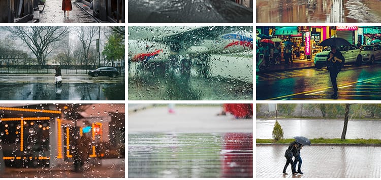 下雨天城市雨夜街景夜晚孤独情感窗户外玻璃雨滴唯美雨后图片素材