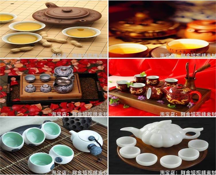 茶杯茶壶茶具茶盘茶器茶文化茶叶茶业绿幕虚拟直播背景图片素材