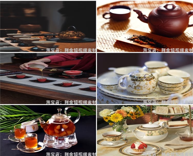 茶杯茶壶茶具茶盘茶器茶文化茶叶茶业绿幕虚拟直播背景图片素材