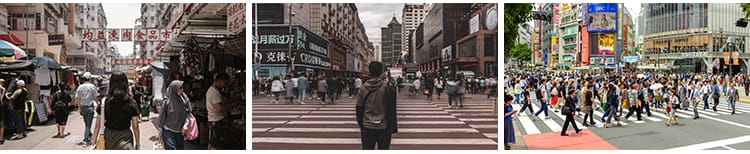 行人路人上班人群过马路人行道城市街头街景夜景人物行走图片素材