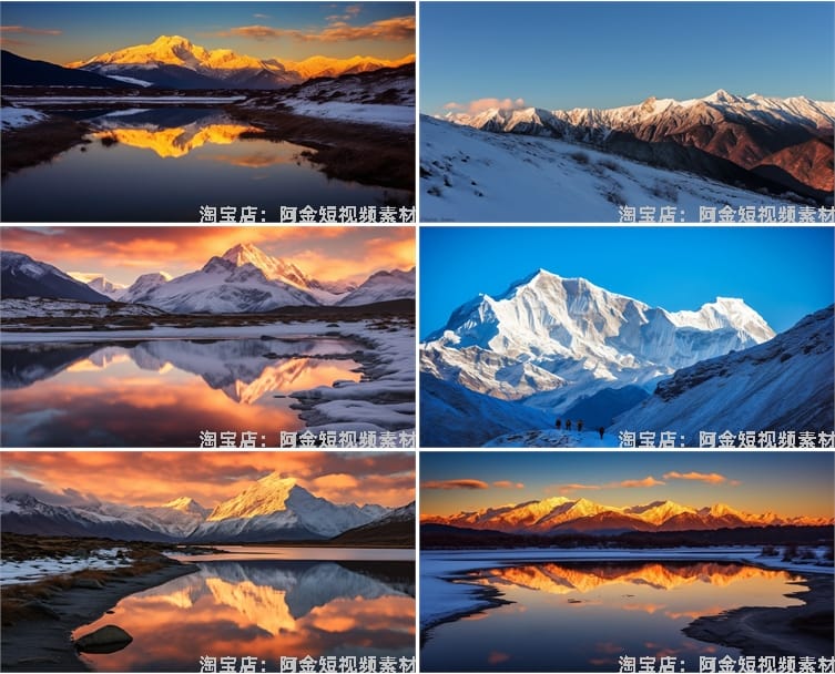 日照金山素材雪山图片金色山脉山峰夕阳日出日落自然风光风景jpg