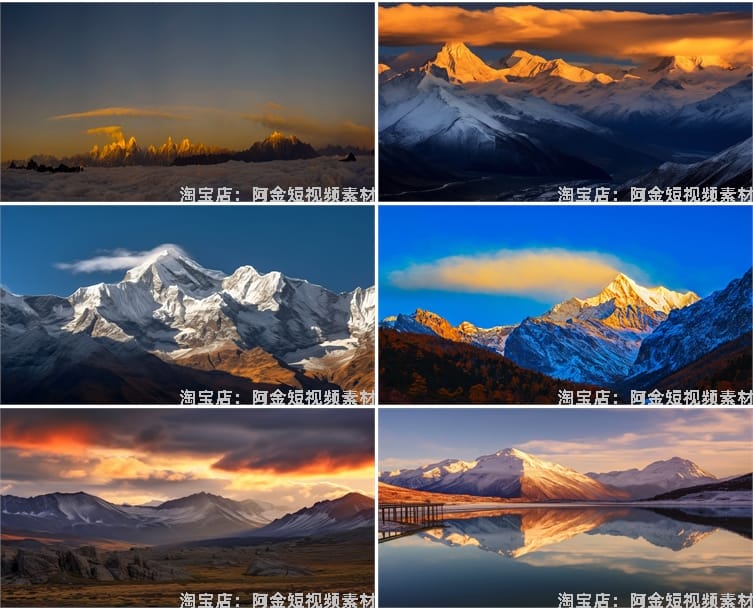 日照金山素材雪山图片金色山脉山峰夕阳日出日落自然风光风景jpg