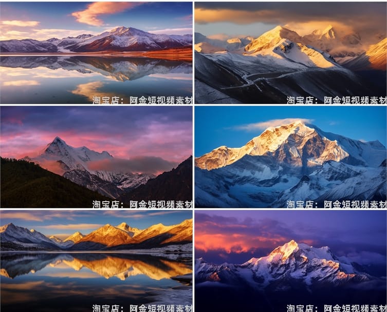 日照金山素材雪山图片金色山脉山峰夕阳日出日落自然风光风景jpg