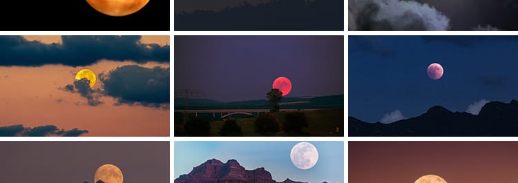 唯美夜空月亮水面圆月弯月白月光明月夜晚星空风景摄影图片照素材