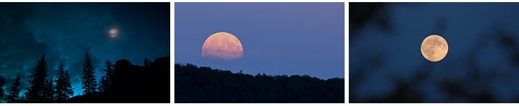 唯美夜空月亮水面圆月弯月白月光明月夜晚星空风景摄影图片照素材
