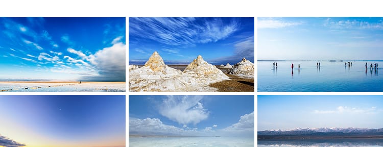 青海茶卡盐湖旅游景点小火车天空之境翡翠池自然风景JPG图片素材