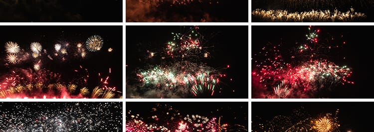 新年礼花烟花绽放夜晚浪漫唯美情感伤夜景高清抖音自媒体图片素材