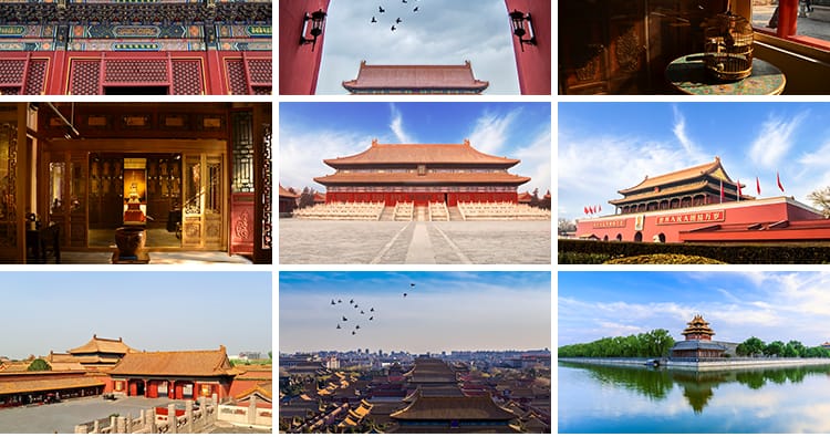 北京故宫风光红城墙宫殿古建筑中国古风高清摄影抖音图片设计素材