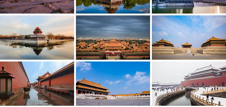 北京故宫风光红城墙宫殿古建筑中国古风高清摄影抖音图片设计素材