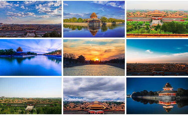 北京故宫风光红城墙宫殿古建筑中国古风高清摄影抖音图片设计素材