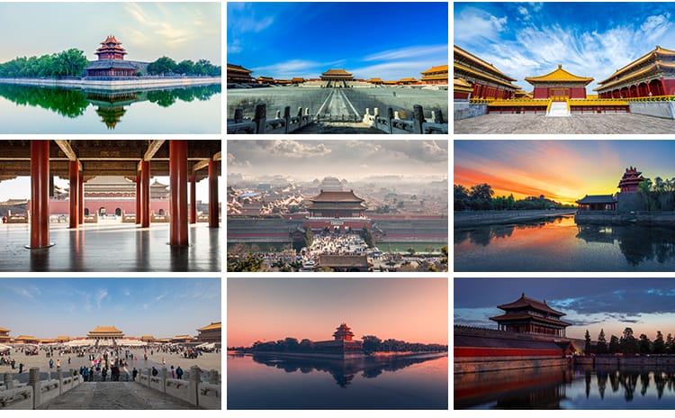 北京故宫风光红城墙宫殿古建筑中国古风高清摄影抖音图片设计素材