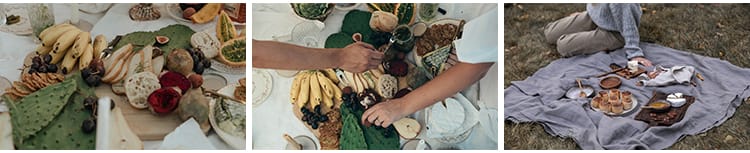 户外野餐聚会家庭国外野外美食水果甜点野营旅游休闲生活图片素材