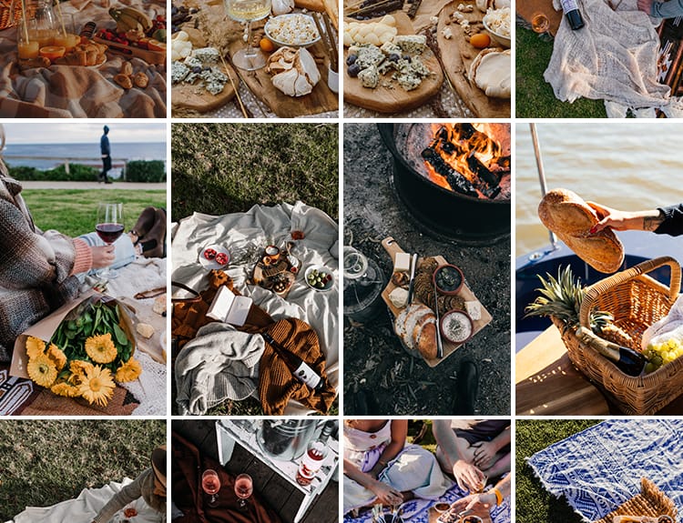 户外野餐聚会家庭国外野外美食水果甜点野营旅游休闲生活图片素材